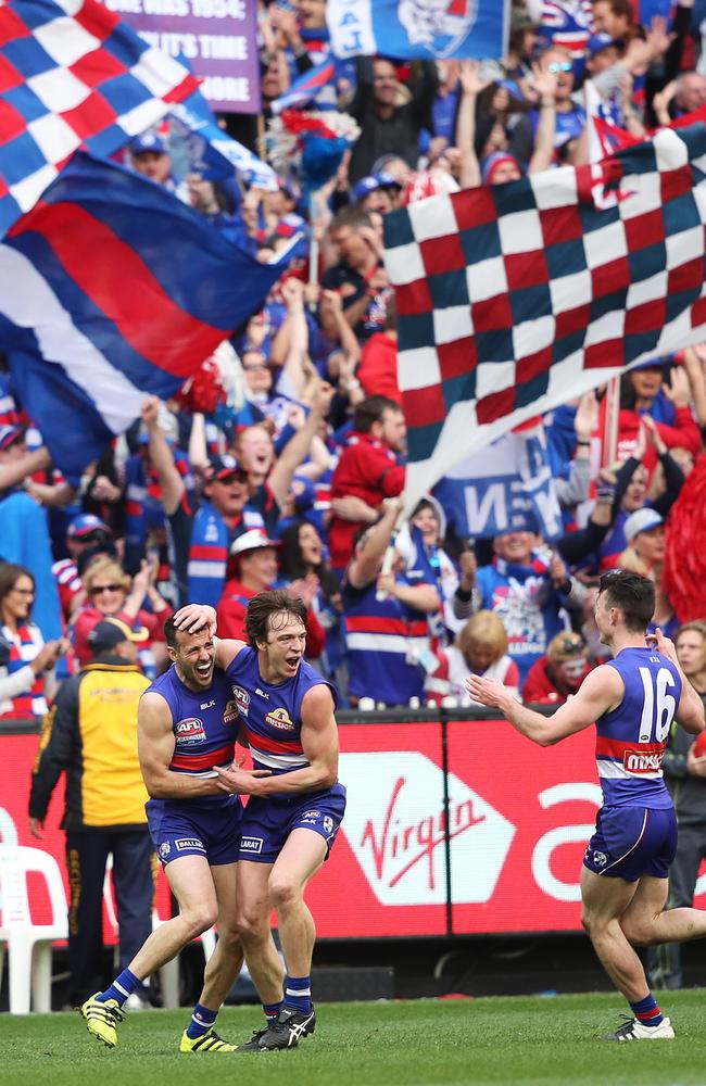 When Picken strolled into an open goal in the final minutes, it was game over and the Doggies had sealed their second-ever premiership. Picture. Phil Hillyard