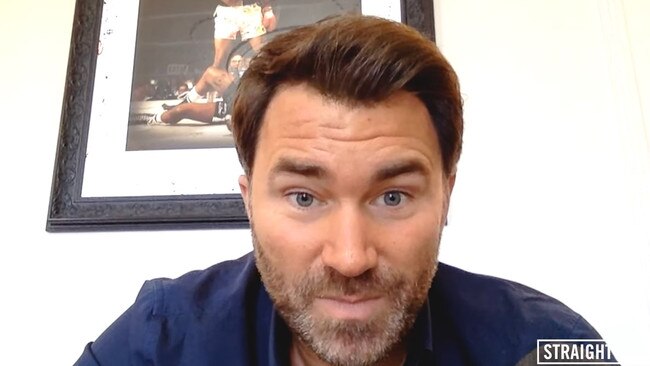 Eddie Hearn on Mark Bouris Straight Talk. Photo: YouTube