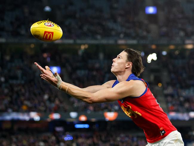 Lions forward Eric Hipwood returned to form with six goals against the Western Bulldogs. Picture: Dylan Burns/AFL Photos via Getty Images