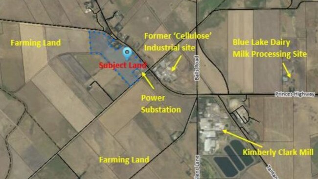 Location of a proposed solar farm at Millicent. Picture: Supplied