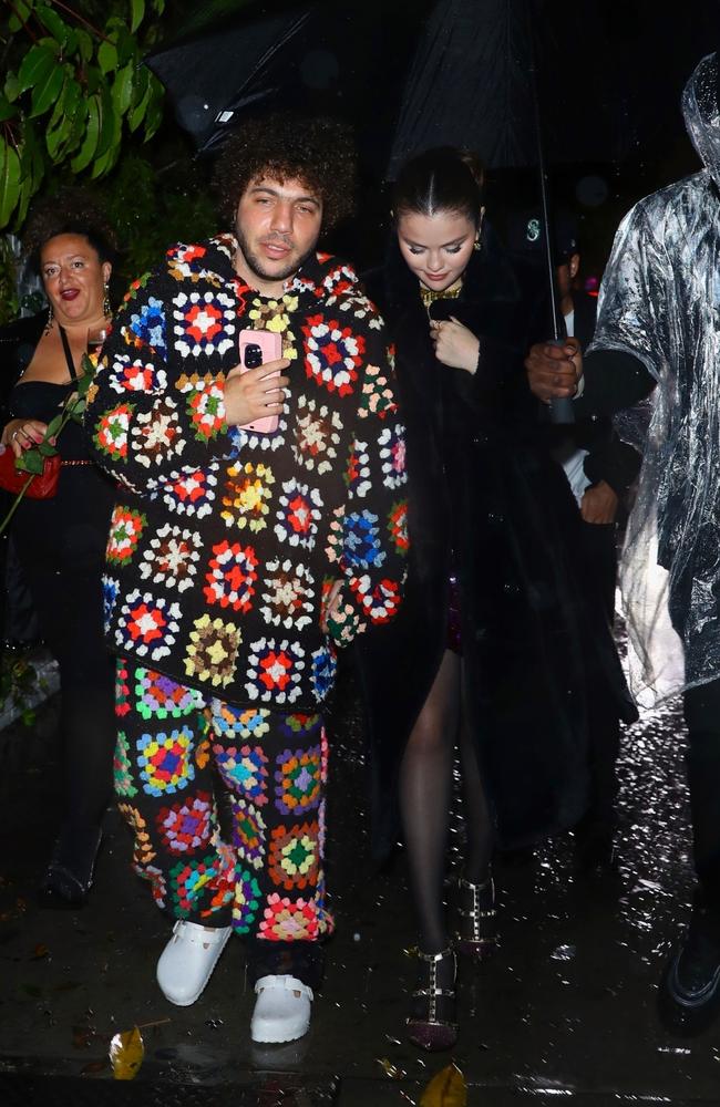 Selena Gomez and new boyfriend Benny Blanco stepped out in colour ensembles. Picture: BlayzenPhotos/Backgrid