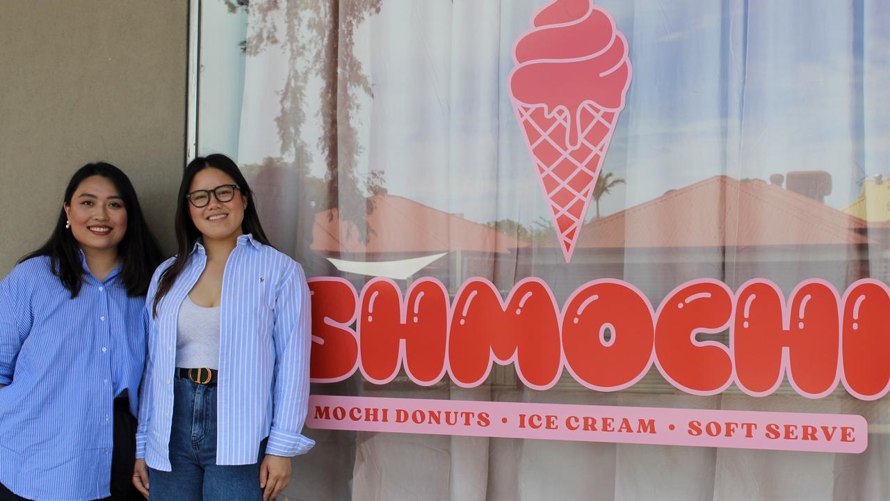 Thy Nguyen and Lisa Chao in front of their new venture, Shmochi by Shibui. Picture: About Media Group.