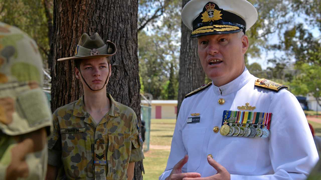 Naval officer shares war values with cadets | The Courier Mail