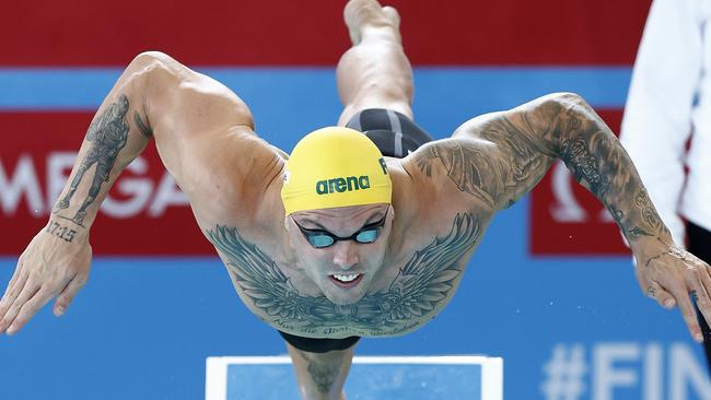 Chalmers won the 100m freestyle short course world title on Thursday. Picture: Daniel Pockett/Getty Images