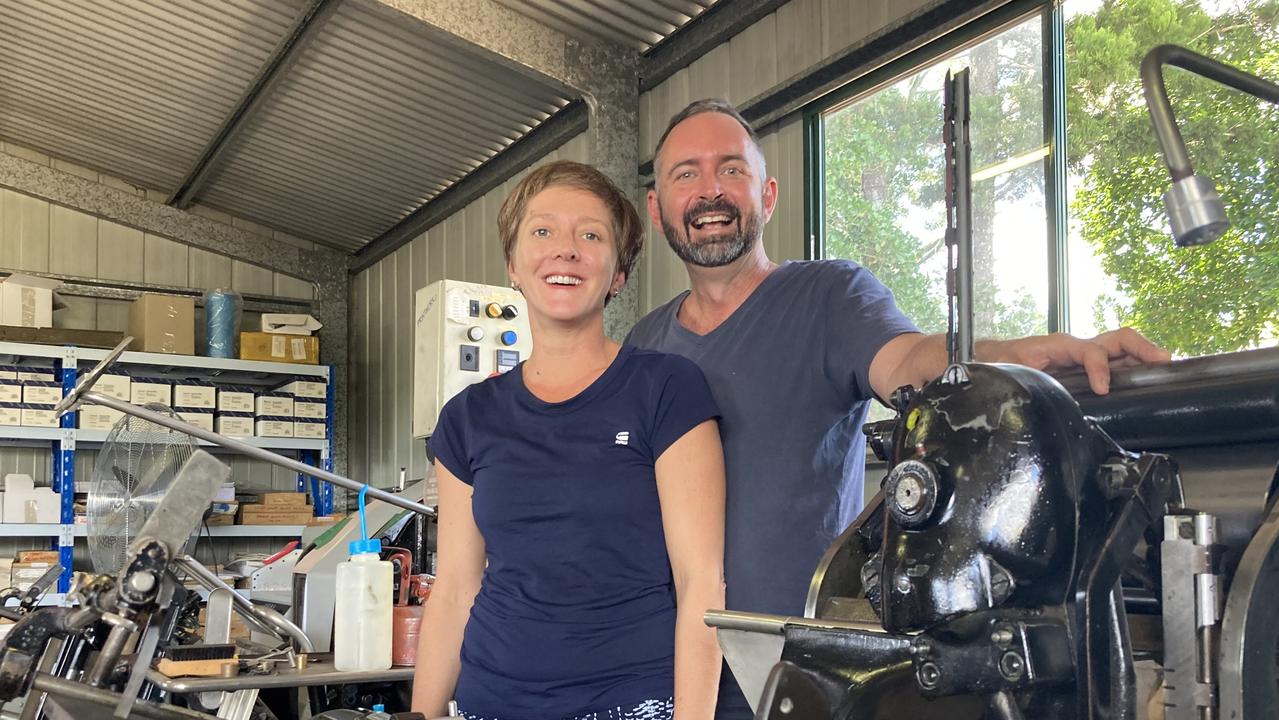 Matt Tawse and Cat Childs say bringing their printing business to the Gympie region was a “no brainer”. They followed Mr Tawse’s brother here in 2019.