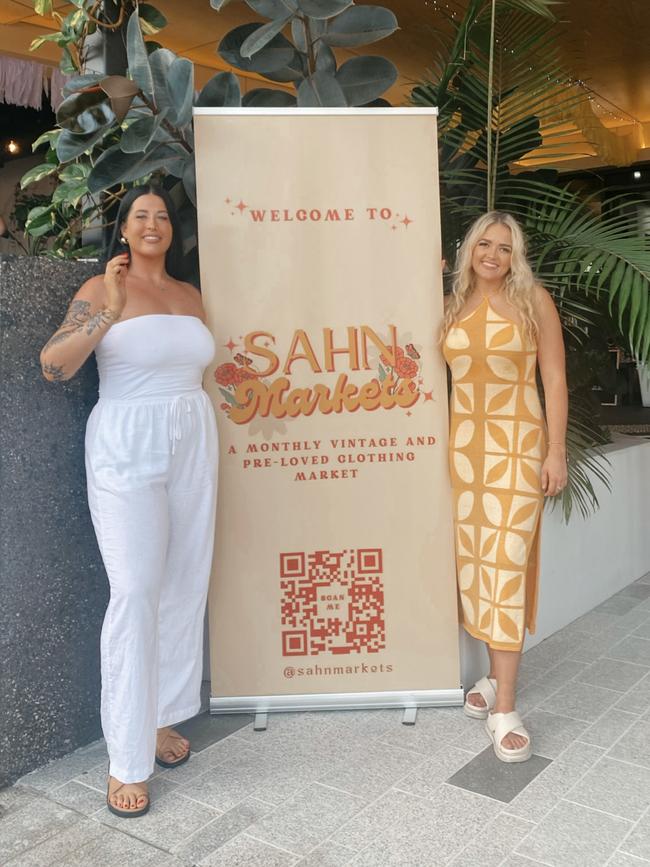 (L-R) Hannah Bradley and Sarah Valinoti, founders of SAHN markets in Townsville