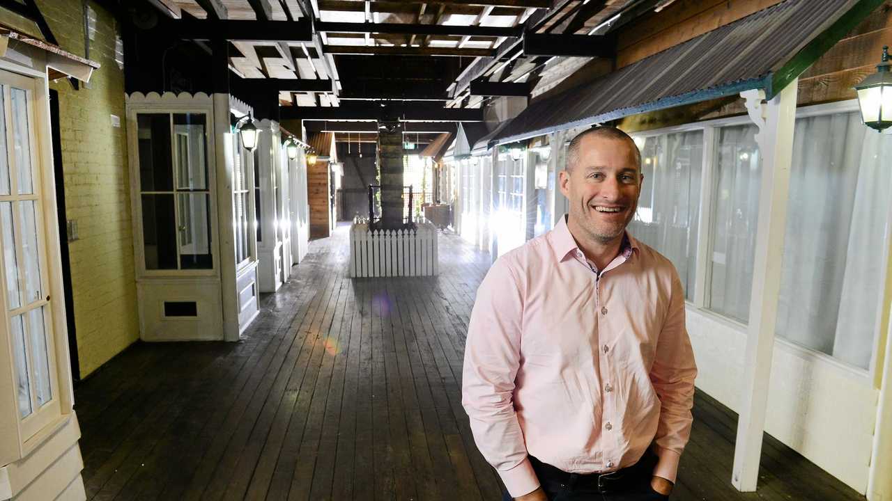 VINTAGE FEEL: Ben Walker of iThink Property Ipswich is selling the Old Flour Mill in the Top of Town. Picture: David Nielsen