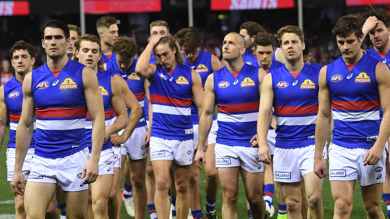 The Western Bulldogs now face a major fight to play finals. Picture: AAP Images