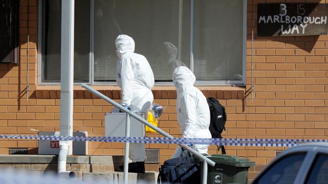 The victim’s home was opposite an abandoned property used by squatters. Picture: Andrew Henshaw