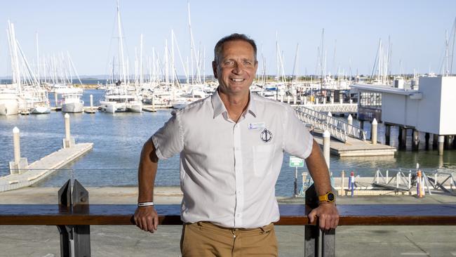 Commodore Guy Houghton poses for a photograph at the Moreton Bay Trailer Boat Club. The club is about to undergo a multimillion-dollar revamp. Picture: Sarah Marshall