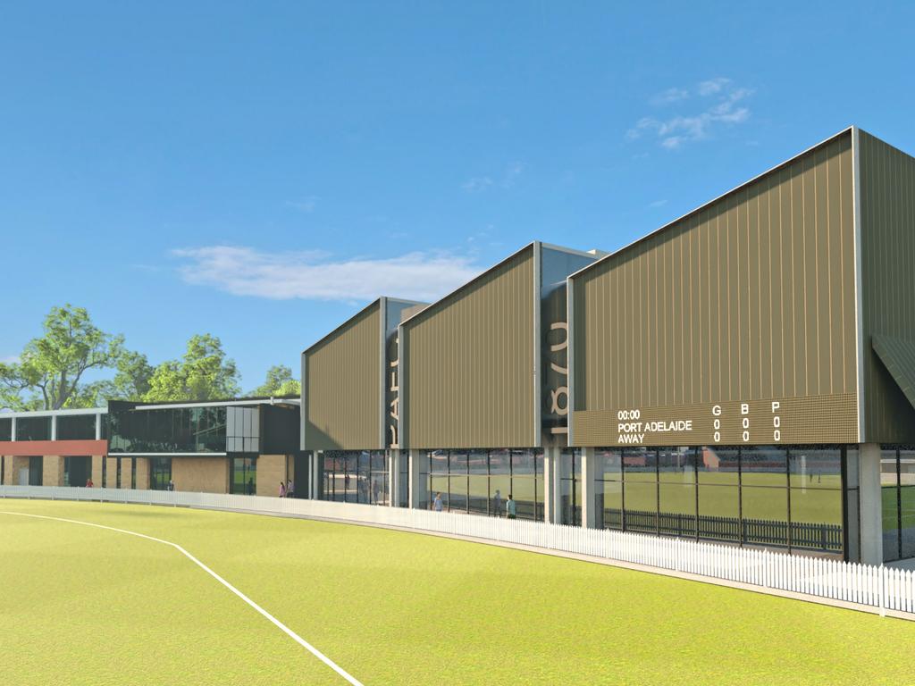 An artist’s impression of Port Adelaide's redeveloped Alberton headquarters. Picture: Port Adelaide Football Club