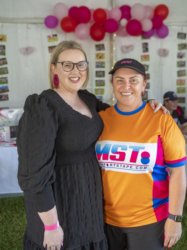 Molly and Michel Holmes. Rangers Ladies Day at Gold Park. Saturday, May 28, 2022. Picture: Nev Madsen.