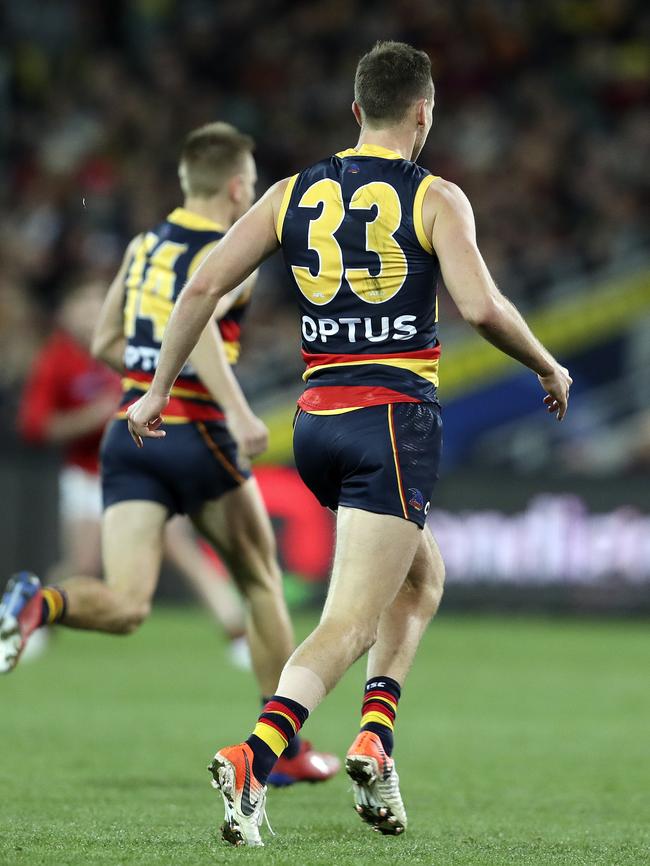 Adelaide’s No. 33 has enjoyed a positional change this AFL season. Picture: SARAH REED