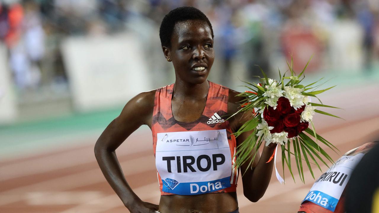 Record-breaking Kenyan distance runner Agnes Tirop was found dead on October 13, 2021 with stab wounds to her stomach in a suspected homicide, athletics officials said. Photo by KARIM JAAFAR / AFP.