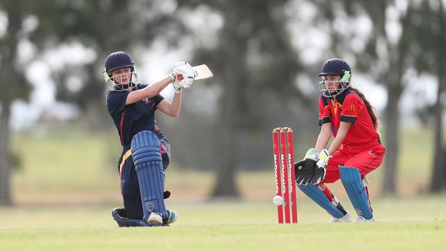 Mia Gentle is excellent behind the stumps. Picture: Sue Graham