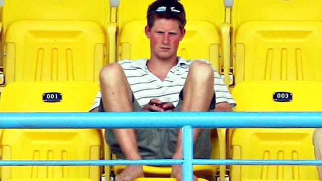 Harry at the ICC World Cup Cricket 2007 Super Eight match between Australia and England. Picture: Jewel Samad/AFP