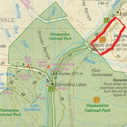 The Pullen Pullen Reserve (highlighted in red).