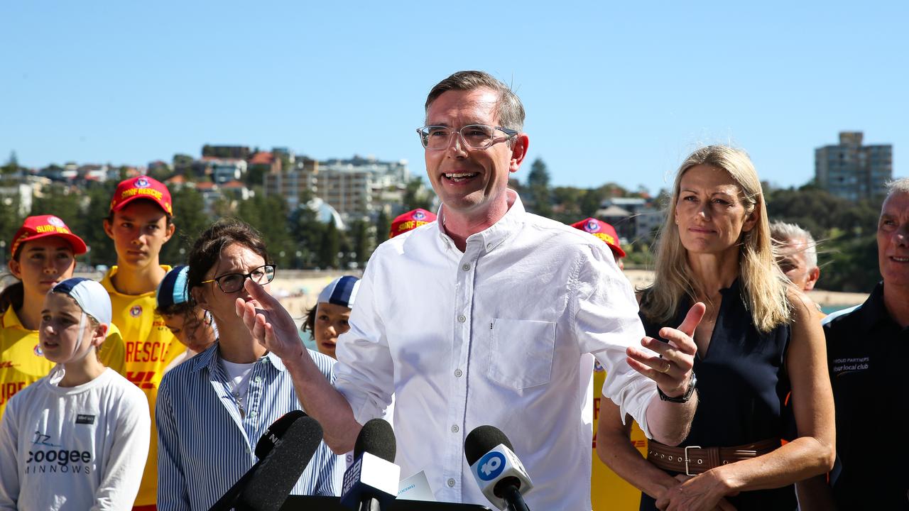 Premier Dominic Perrottet issued a water safety warning at Coogee Beach Surf Club in Sydney. Picture: NCA Newswire / Gaye Gerard