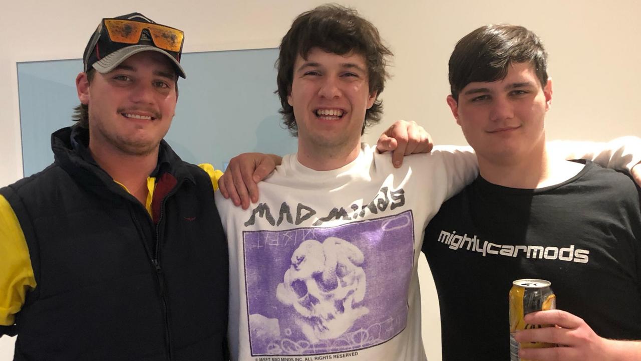 Brothers' last picture together: Ben and Jacob Donohue with Jacob's best friend Will (centre). Picture: Supplied
