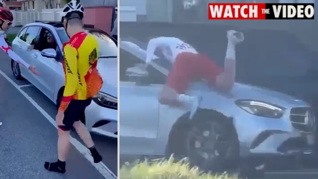 Cyclist run over in ugly road rage incident