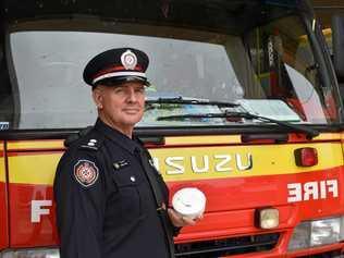 DON'T BE A FOOL: Gatton Station Officer Bradley Jeffs is reminding the public to check their smoke alarms this April Fool's day. Picture: Dominic Elsome