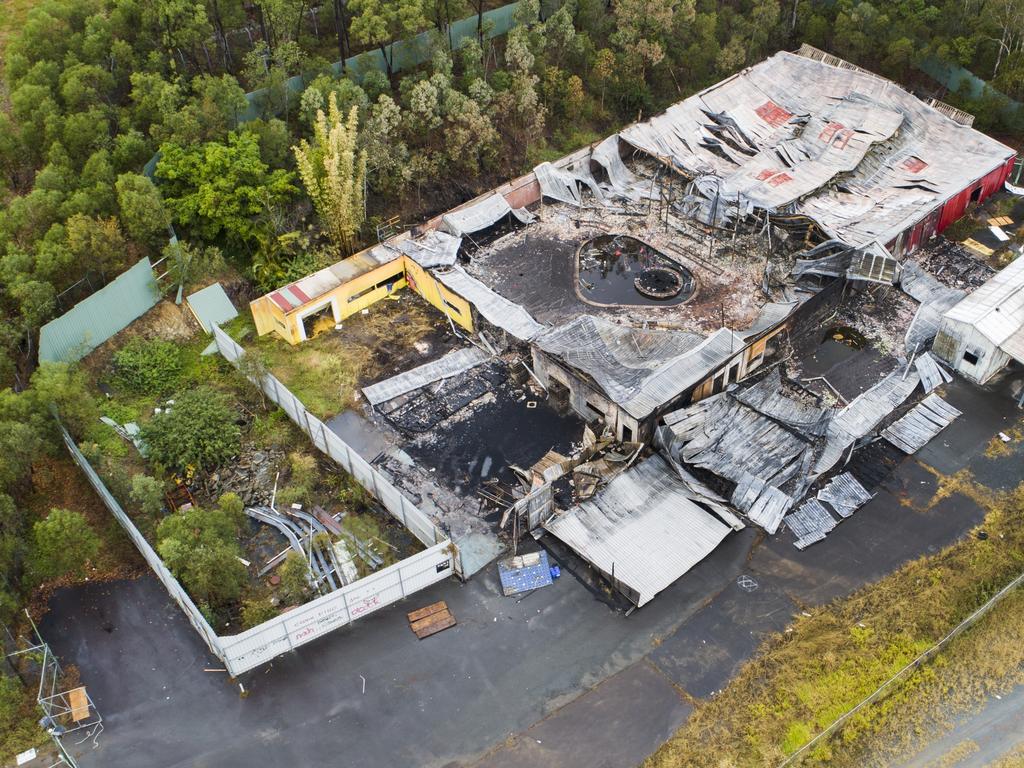 The Big Brother house on the Gold Coast after last weeks fire.