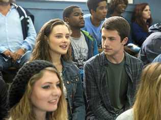 Katherine Langford and Dylan Minnette in the TV series 13 Reasons Why. Picture: Beth Dubber/Netflix