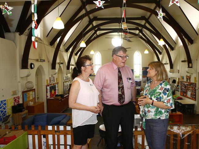 The Matthews with preschool ministry co-ordinator Debbie O'Keefe. Picture: John Appleyard