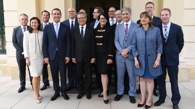 The swearing in of Steven Marshall’s Cabinet. Picture: Tricia Watkinson