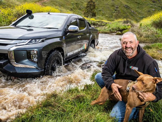 Jason Grech with dog Noodles is selling JAKEM Farm, pictured on October 20th, 2022, at St Ives.Picture: Tom Huntley