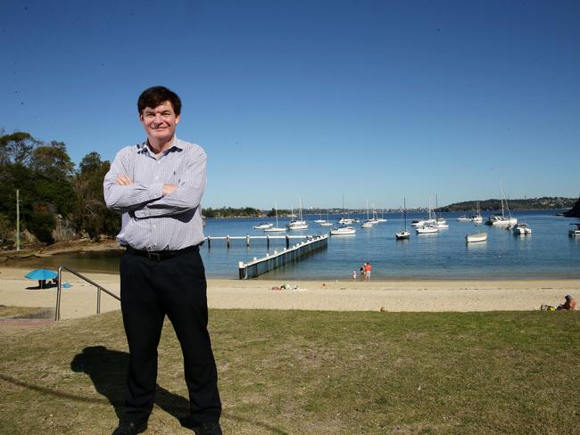 Former Manly councillor Hugh Burns at Little Manly. Picture: Annika Enderborg.