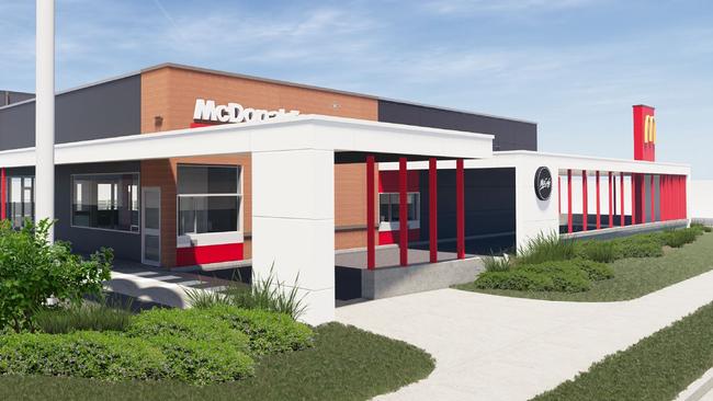 McDonald's Australia has submitted a development application for a new restaurant at Strathpine. Image: DM2 Architecture