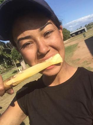 Mia Ayliffe-Chung working on the farm near Home Hill.