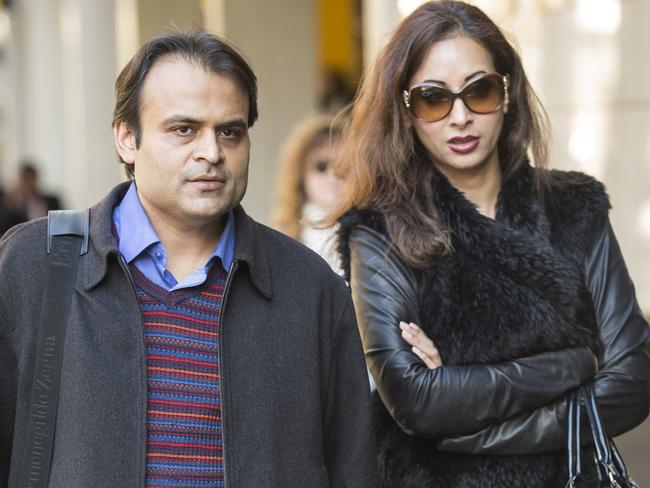 INDIAN billionaires and glamour couple Pankaj and Radhika Oswal to take on ANZ in a mammoth court battle over their crumbled empire. ID OK Shannon Deery. Picture : Mike Keating.