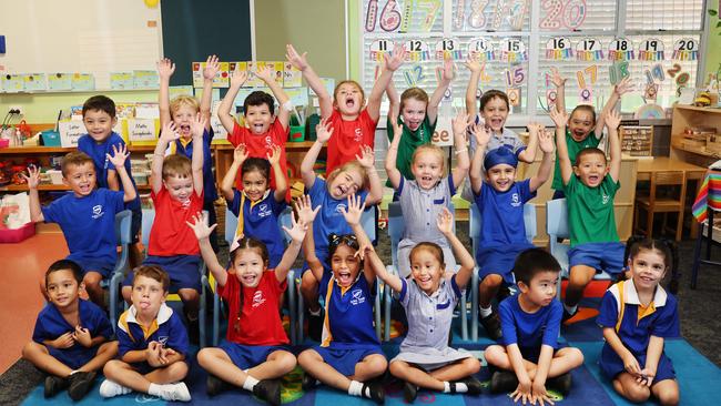 My First Year: Surfers Paradise State School Prep K. Back row: Alex, Conor, Jamie, Diana, Savanna, Sebastian, Beatrice. Middle row: Trey, Ollie, Devanshi, Noelle, Skylar, Samtaj, Bobby. Front row: Kaylee, Lennox, Alyssa, Anzehra, Anastasia, David, Mariah. Picture Glenn Hampson