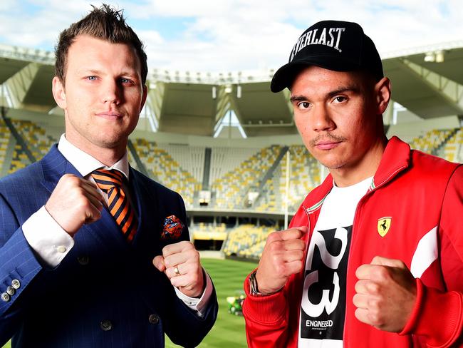 Media lead up for Rumble on the Reef; Jeff Horn Vs Tim Tszyu in Townsville at Queensland Country Bank Stadium. Picture: Alix Sweeney