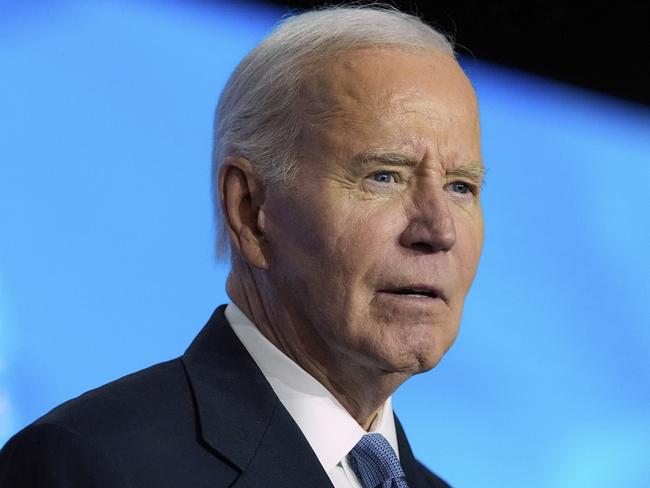 FILE - President Joe Biden waits to speak at the U.S. Conference of Mayors in Washington, Jan. 17, 2025. (AP Photo/Alex Brandon, File)