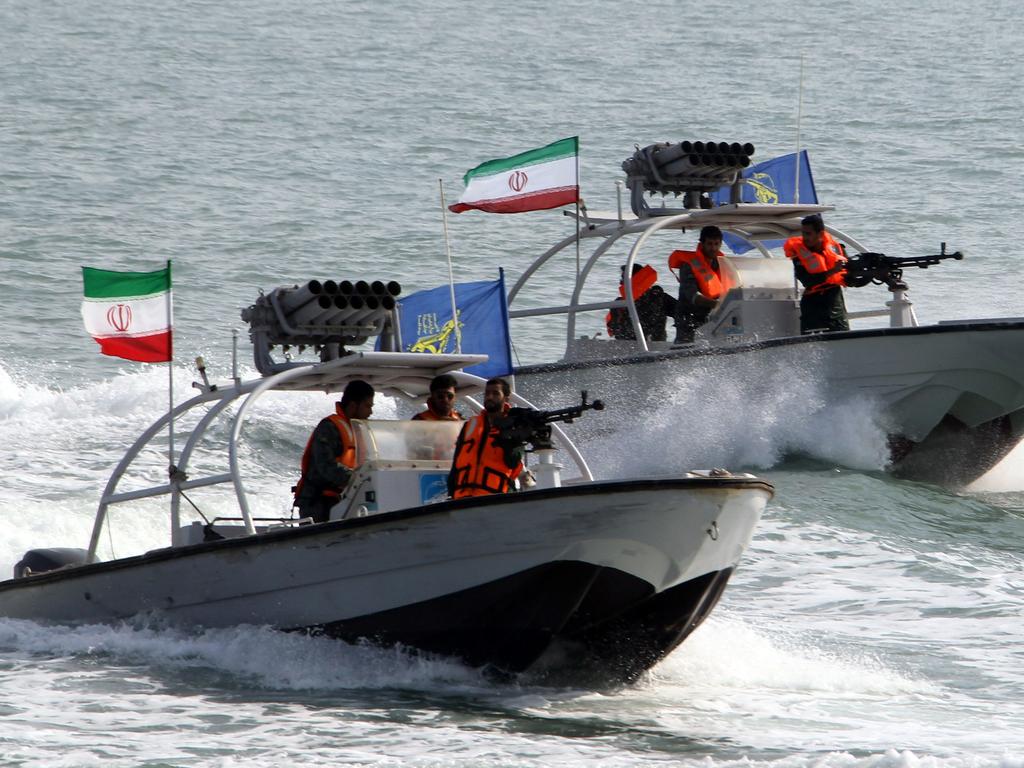 Armed speedboats from Iran. Picture: AFP