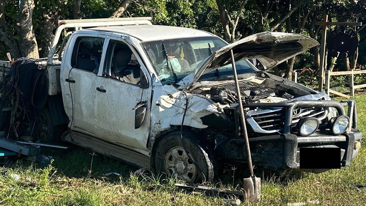 Emergency crews were called to the scene of the crash on Saint Johns Rd, near its intersection with Elliott Heads Rd at Windemere, shortly after 7.30am Monday.