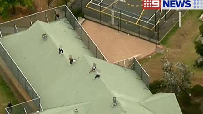 Police have surrounded the area. Picture: Nine News