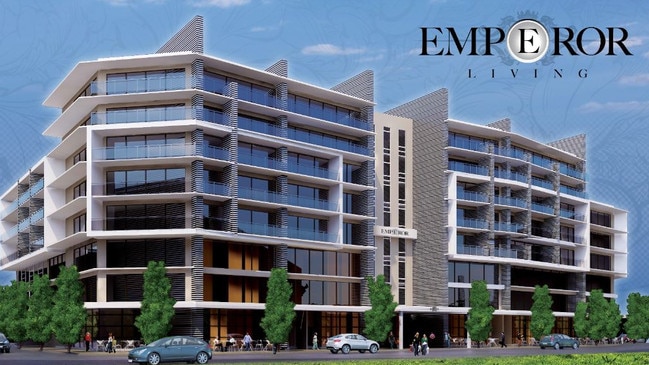 Artist impression of the Emperor Living apartment project at Mawson Lakes.