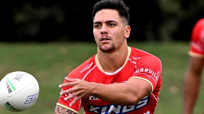 Kodi Nikorima is the next half up for the Dolphins. Photo by Bradley Kanaris/Getty Images