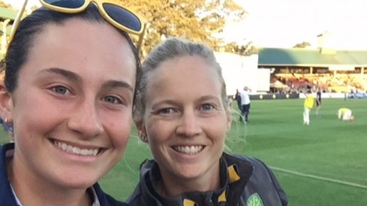 Kate Peterson took this selfie with Meg Lanning at a game in Sydney juts two years ago.