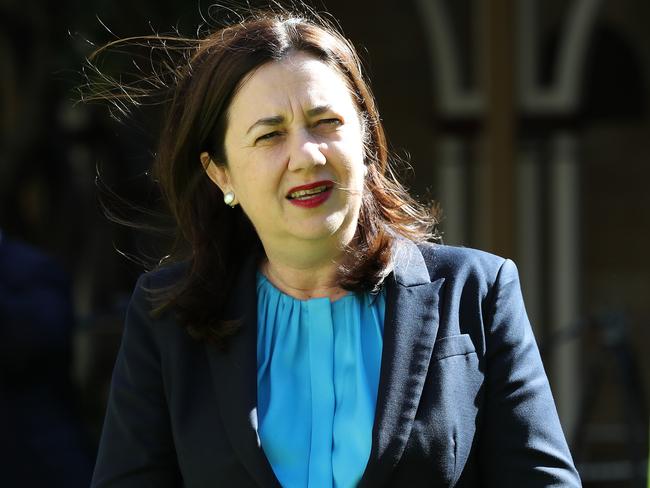 Premier Annastacia Palaszczuk at a press conference at Parliament. Pics Tara Croser.