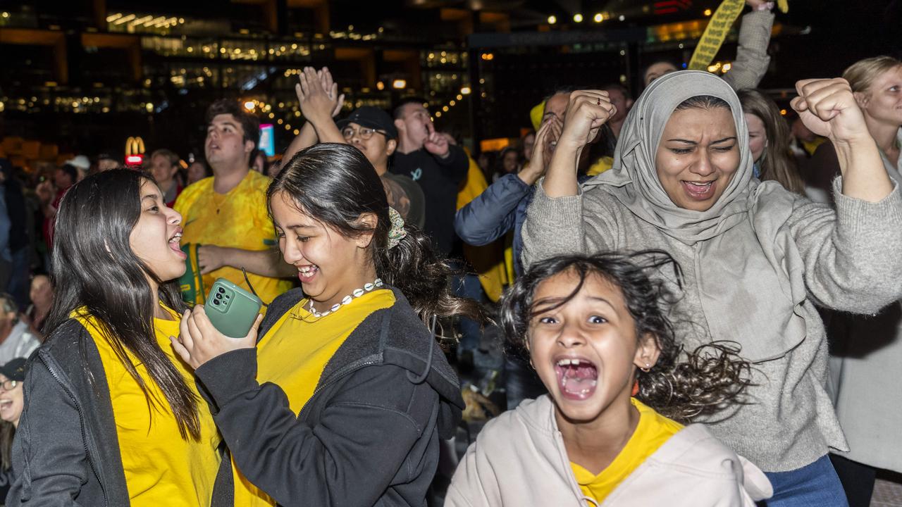 Huge crowds are expected to gather to cheer on the Matildas. Picture: NCA NewsWire / Monique Harmer