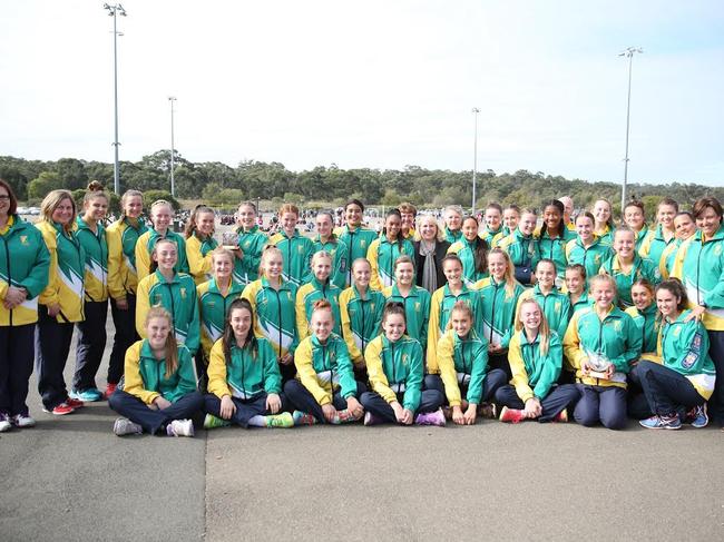 Hills Shire Mayor Michelle Byrne met with the recently crowned champions from the Baulkham Hills Netball Association’s Under 12s and Under 14s side at Wellgate Avenue, Kellyville, on Saturday, July 16.