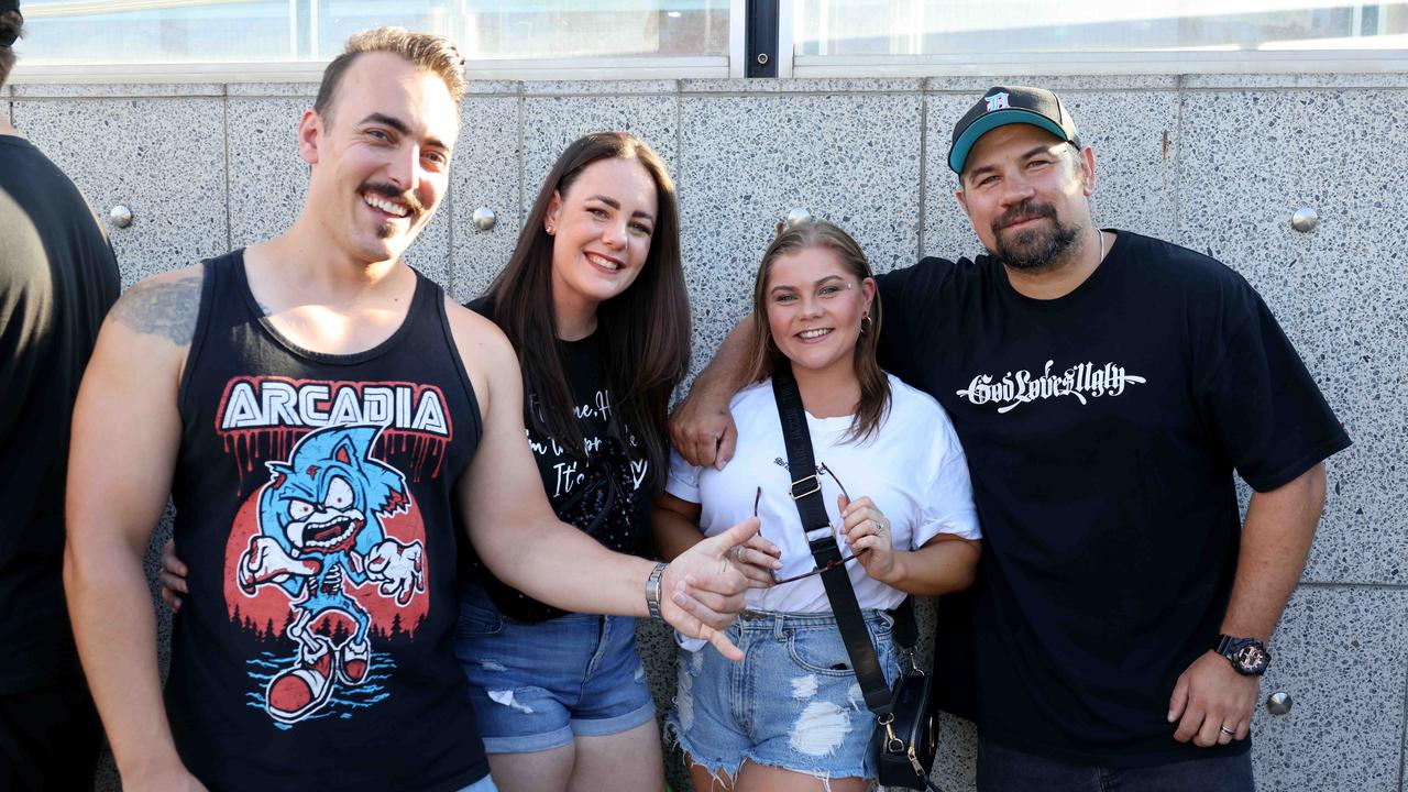 Blink 182 fans at the Adelaide Entertainment centre. Picture: Kelly Barnes