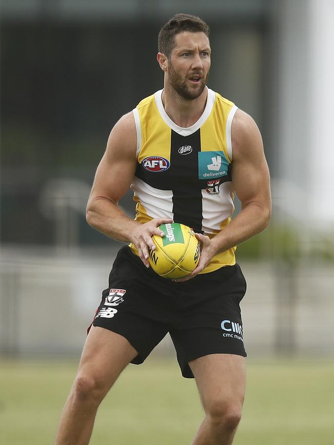 Frawley hits the track with his new teammates.