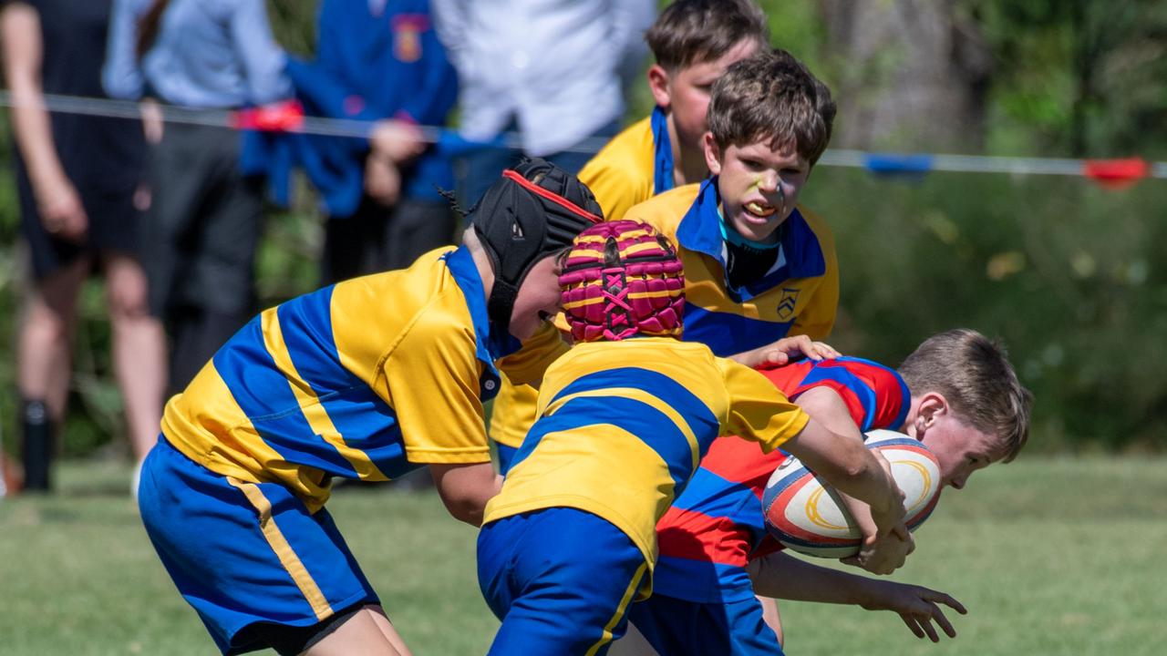 Downlands 11A vs TGS 11A. 2024 O'Callaghan Cup day at Downlands College. Photo by Nev Madsen