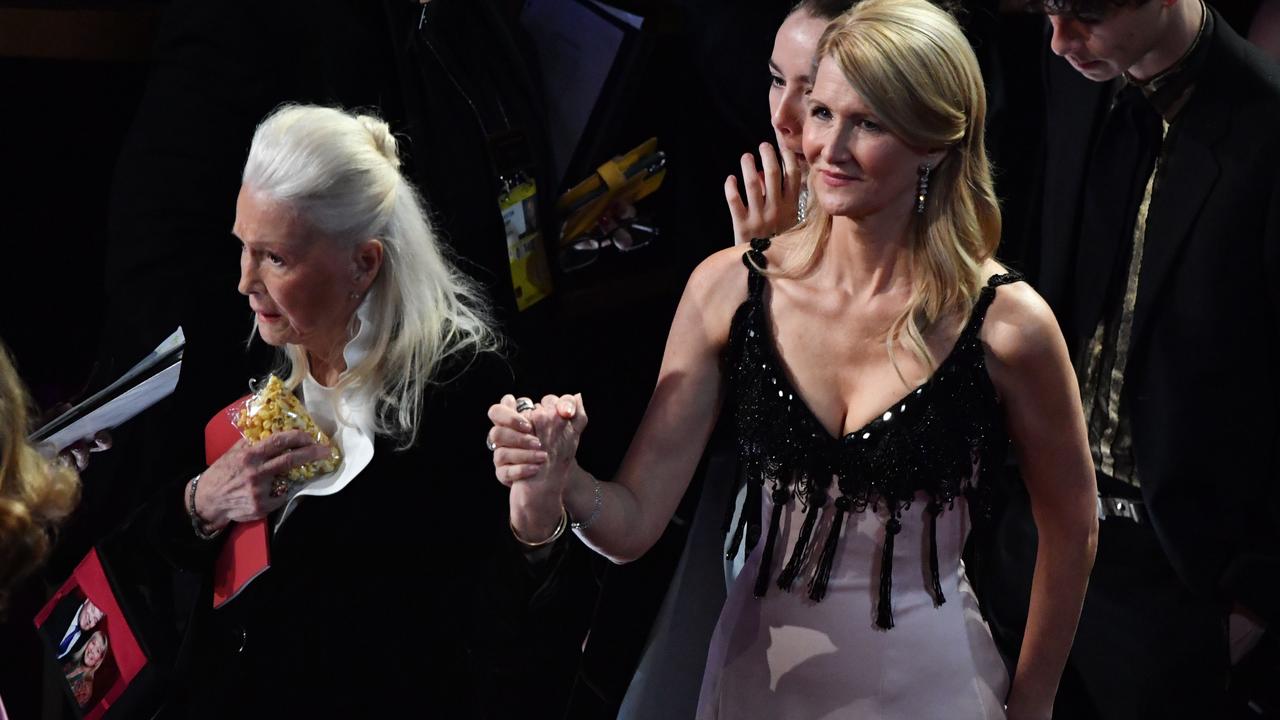 Laura Dern and her mother Diane Ladd. Picture: Robyn Beck/AFP